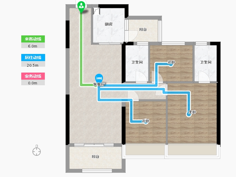 青海省-西宁市-碧桂园森林城市-130.00-户型库-动静线