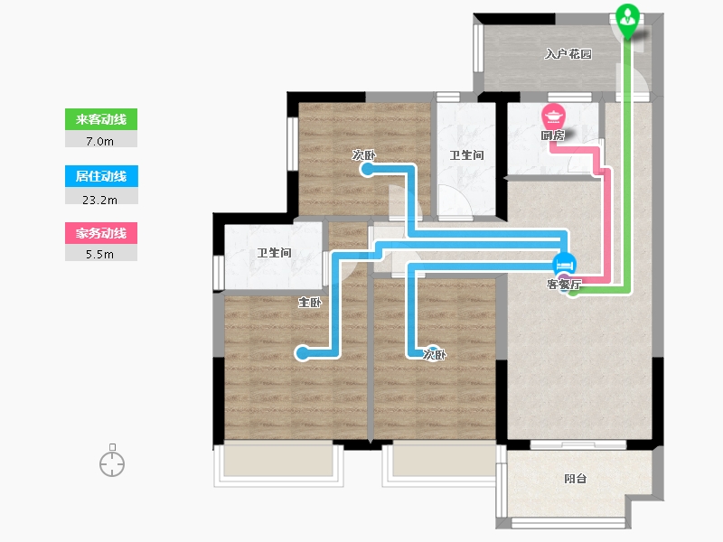 广东省-江门市-恒鑫浅山小镇-78.18-户型库-动静线