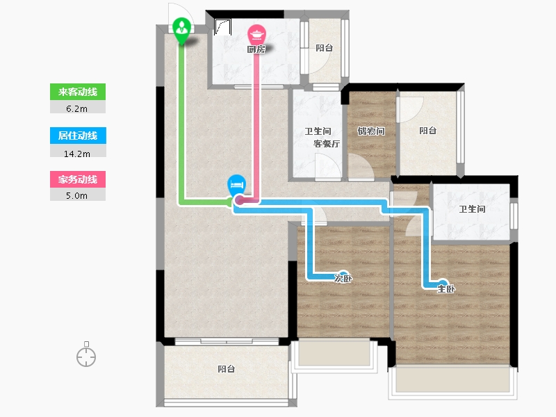 广东省-梅州市-奥园半岛一号-85.00-户型库-动静线