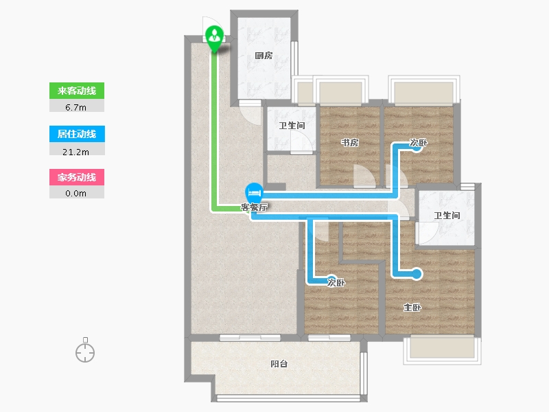 湖南省-长沙市-金侨风华府-94.44-户型库-动静线