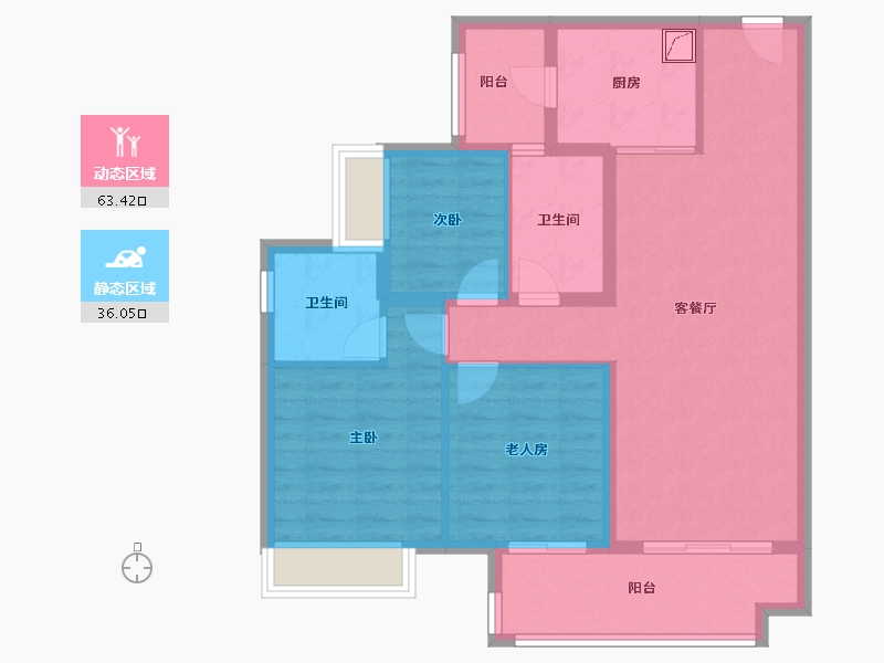 广东省-珠海市-九洲保利天和-119.00-户型库-动静分区