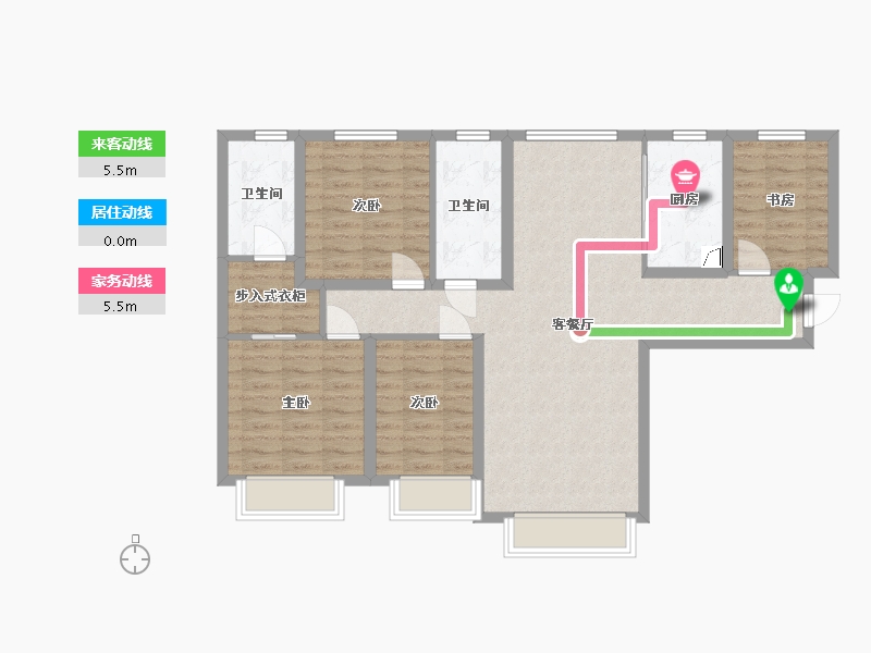 甘肃省-兰州市-保利・领秀山-108.00-户型库-动静线