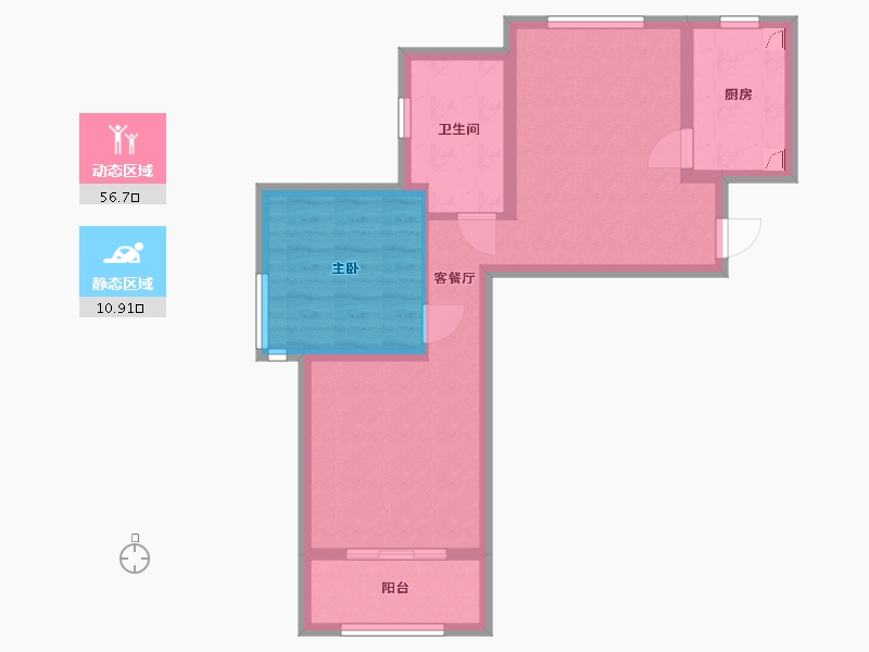 上海-上海市-佘北家园丽雅苑-80.00-户型库-动静分区