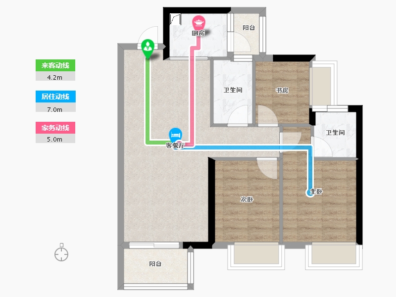 广西壮族自治区-桂林市-联发御府-71.00-户型库-动静线