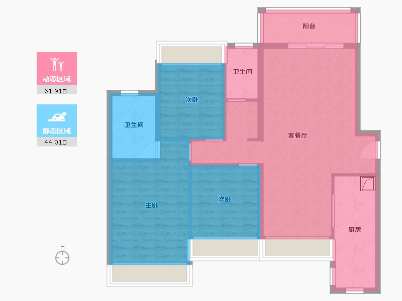 广西壮族自治区-防城港市-金艺塞纳庄园-100.00-户型库-动静分区