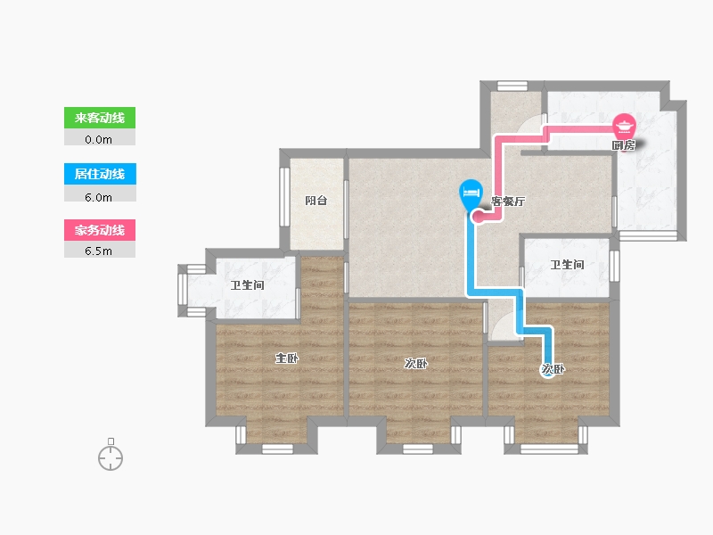 广东省-广州市-宝盛新家园-72.50-户型库-动静线