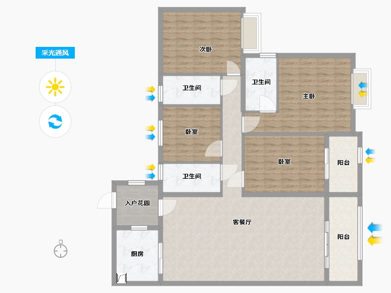 广东省-清远市-广英花园-141.00-户型库-采光通风