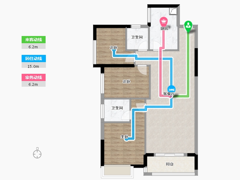 福建省-泉州市-白鹭湾-79.79-户型库-动静线