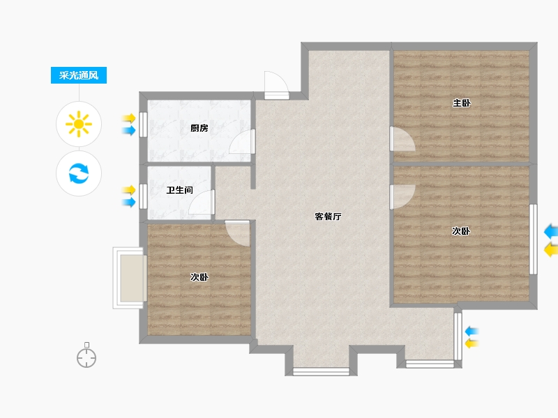 安徽省-淮北市-嘉和・御景园-99.00-户型库-采光通风