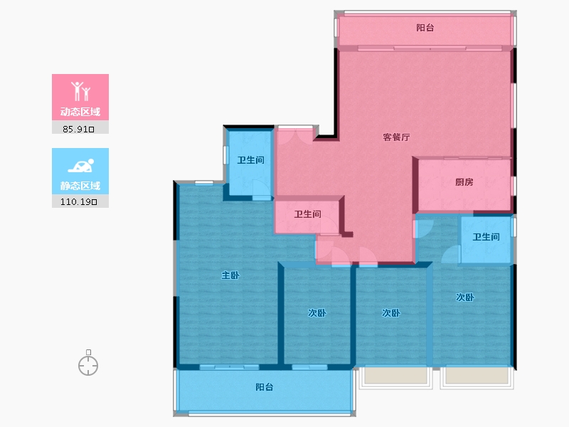 河南省-洛阳市-宜阳银润中央广场-183.00-户型库-动静分区