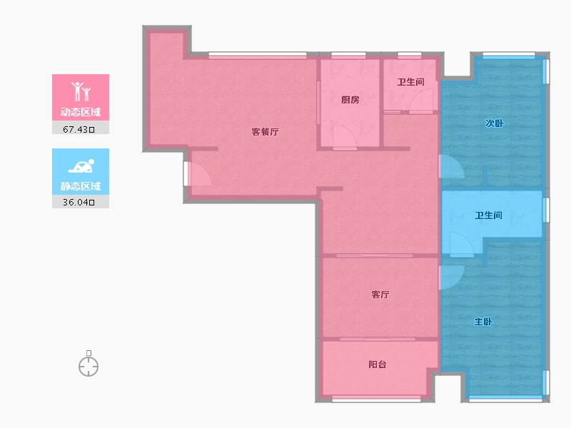 上海-上海市-保利林语溪-90.00-户型库-动静分区