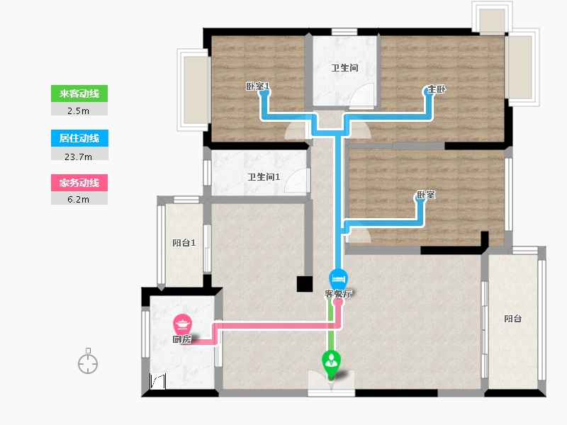 湖南省-益阳市-中苑风华-150.00-户型库-动静线