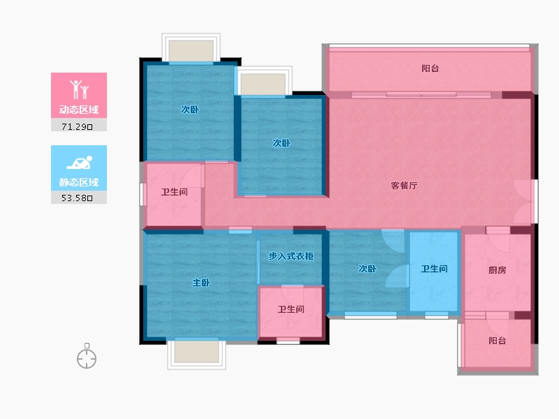 四川省-成都市-合谊万璟台-114.00-户型库-动静分区