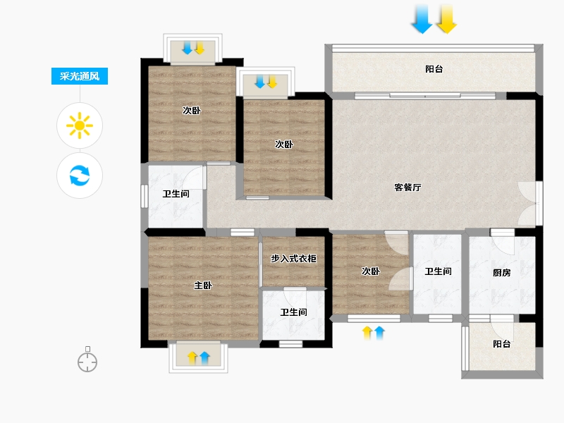 四川省-成都市-合谊万璟台-114.00-户型库-采光通风