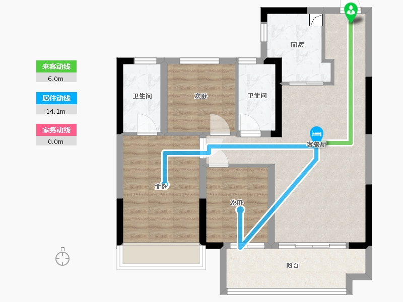 河南省-信阳市-建业天明未来城-80.00-户型库-动静线