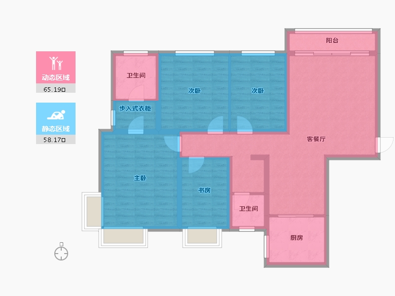 山东省-东营市-翠湖小区-106.00-户型库-动静分区