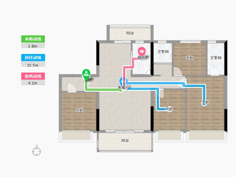 河南省-驻马店市-汝南碧桂园-112.00-户型库-动静线