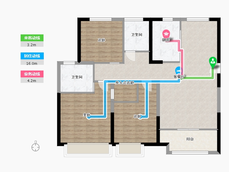 江苏省-连云港市-苍梧家苑-106.91-户型库-动静线