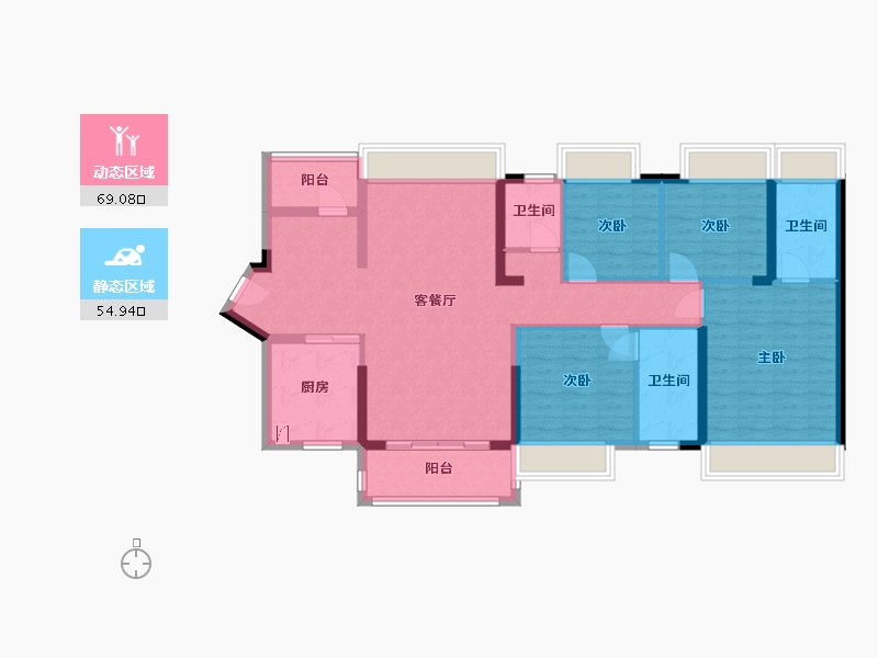 广东省-惠州市-佳兆业东江新城-120.00-户型库-动静分区