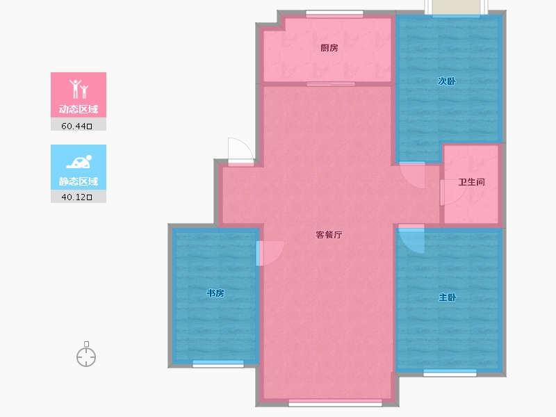 辽宁省-辽阳市-辽阳泛美华庭-96.00-户型库-动静分区