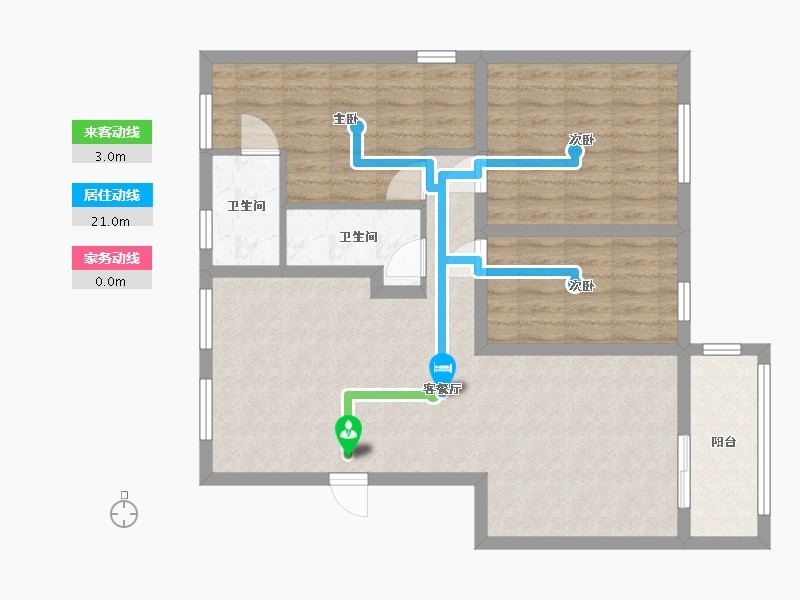 江苏省-徐州市-东方锦城-108.00-户型库-动静线