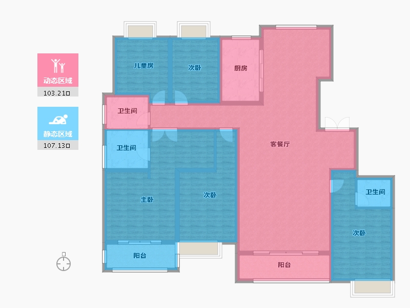 江苏省-镇江市-大亚第一城-200.00-户型库-动静分区