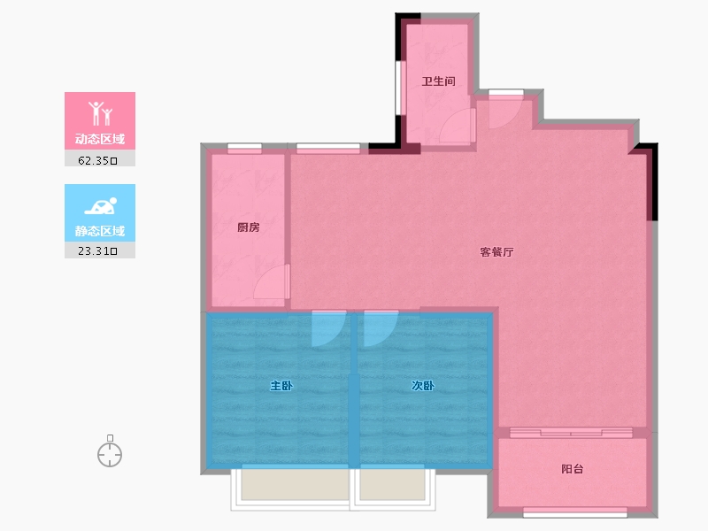 江苏省-盐城市-荷塘月色-84.28-户型库-动静分区