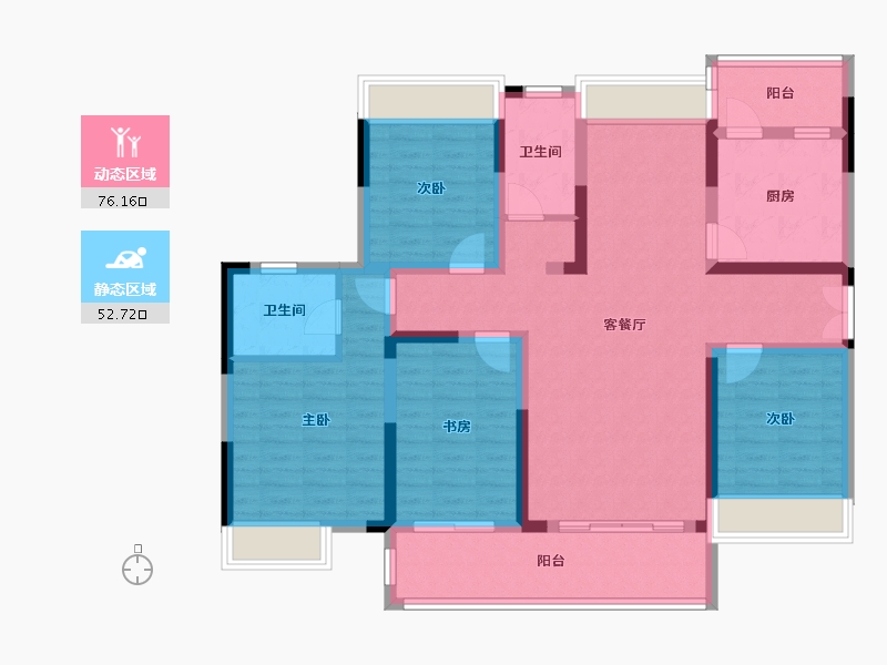 贵州省-黔西南布依族苗族自治州-兴仁东湖苑-119.28-户型库-动静分区