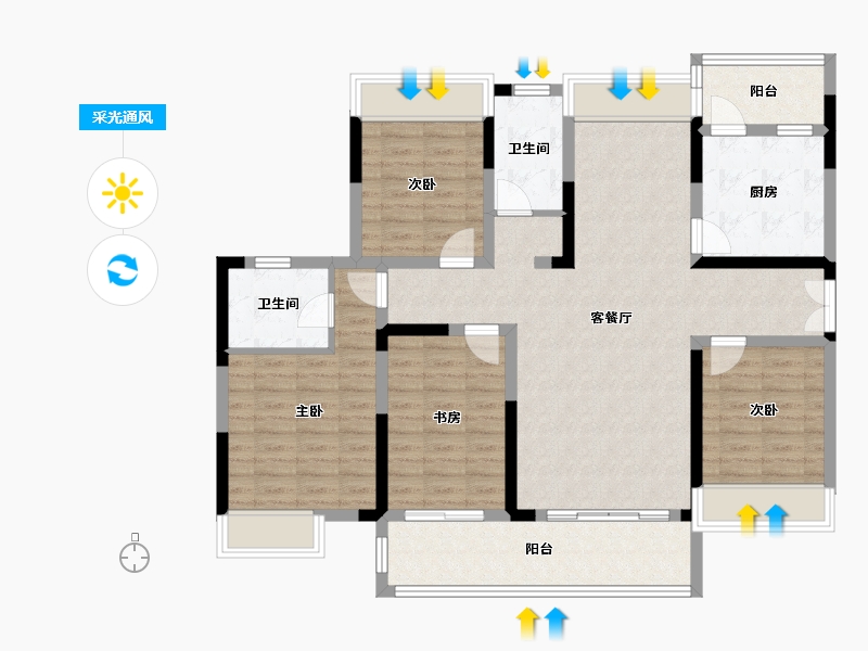 贵州省-黔西南布依族苗族自治州-兴仁东湖苑-119.28-户型库-采光通风