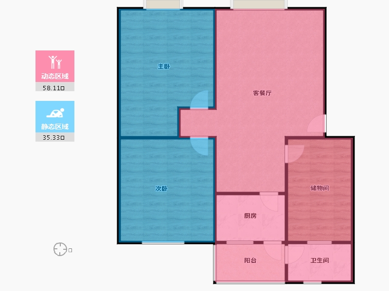 四川省-成都市-红星小区-87.95-户型库-动静分区