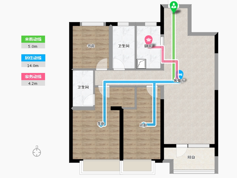 山东省-青岛市-融创维多利亚湾-102.00-户型库-动静线