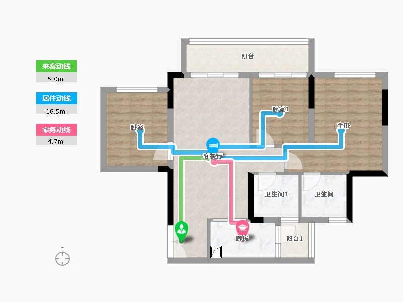 四川省-泸州市-贤达中央公园-80.04-户型库-动静线