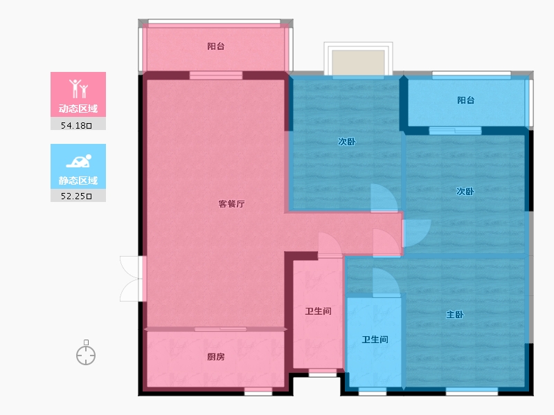 广西壮族自治区-柳州市-祥云大地-96.30-户型库-动静分区