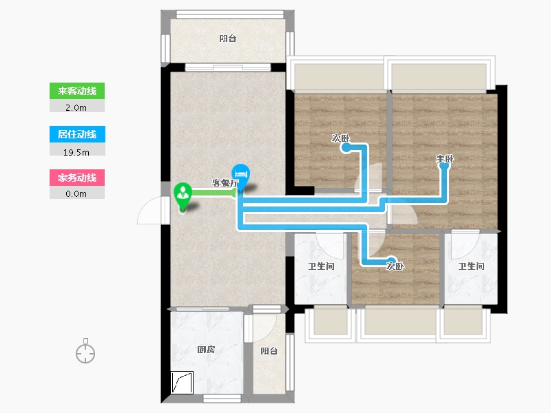 广东省-佛山市-怡翠尊堤观园-69.00-户型库-动静线