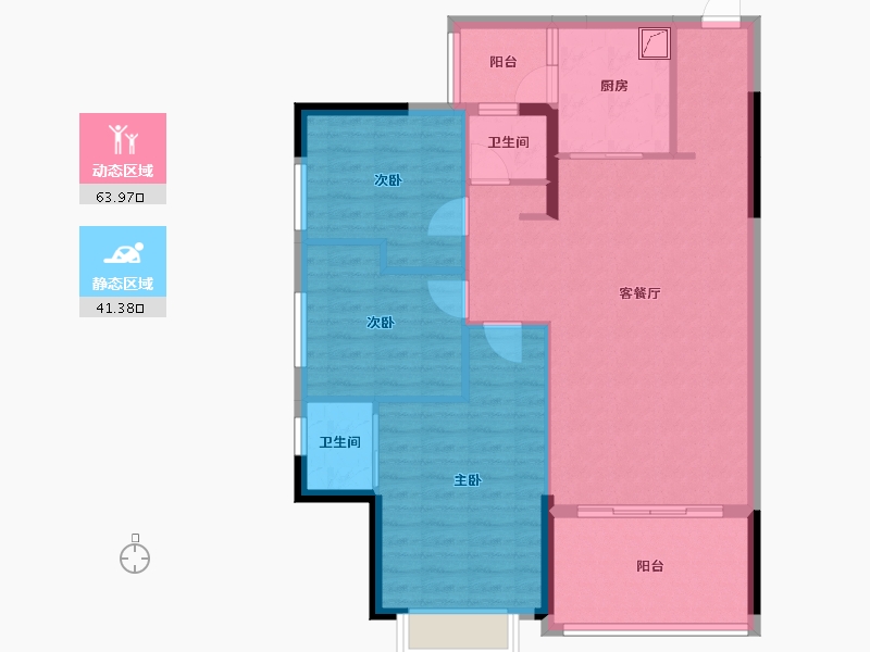 湖南省-郴州市-融园-96.75-户型库-动静分区