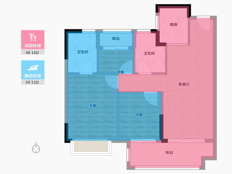 福建省-福州市-书香府-76.00-户型库-动静分区