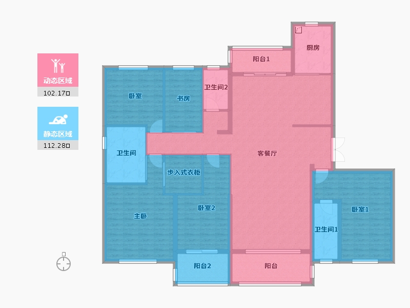 湖北省-恩施土家族苗族自治州-碧桂园御宾府-200.00-户型库-动静分区