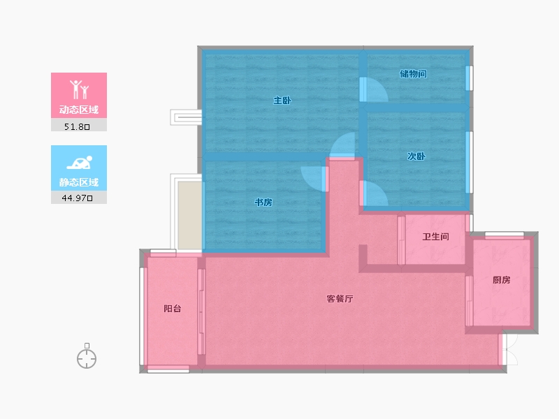 河南省-信阳市-美景东方-98.00-户型库-动静分区