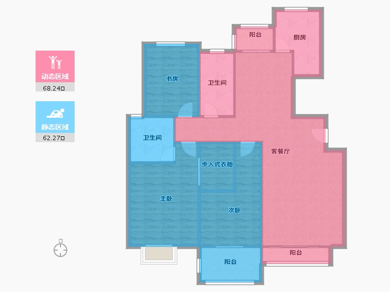 陕西省-西安市-高科尚都-127.00-户型库-动静分区