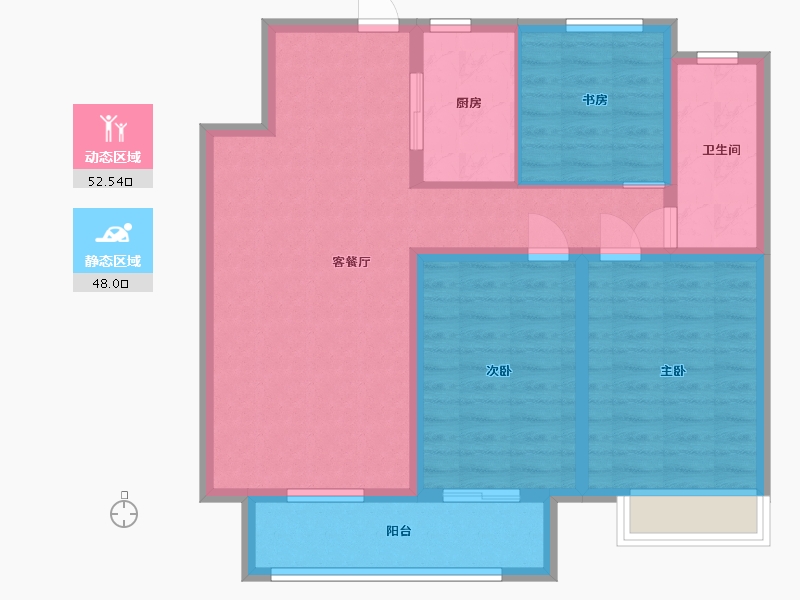 山东省-烟台市-海润华府-90.00-户型库-动静分区