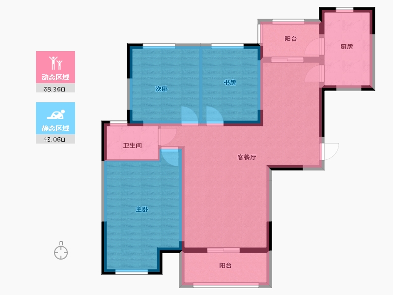 江苏省-连云港市-一品苑-100.00-户型库-动静分区