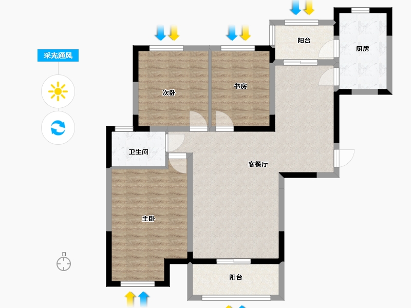 江苏省-连云港市-一品苑-100.00-户型库-采光通风