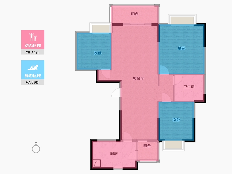 江苏省-南京市-恒大樾溪-110.00-户型库-动静分区