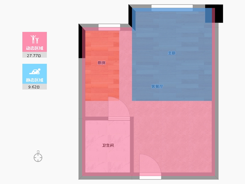 重庆-重庆市-绿地新里樱园-27.83-户型库-动静分区