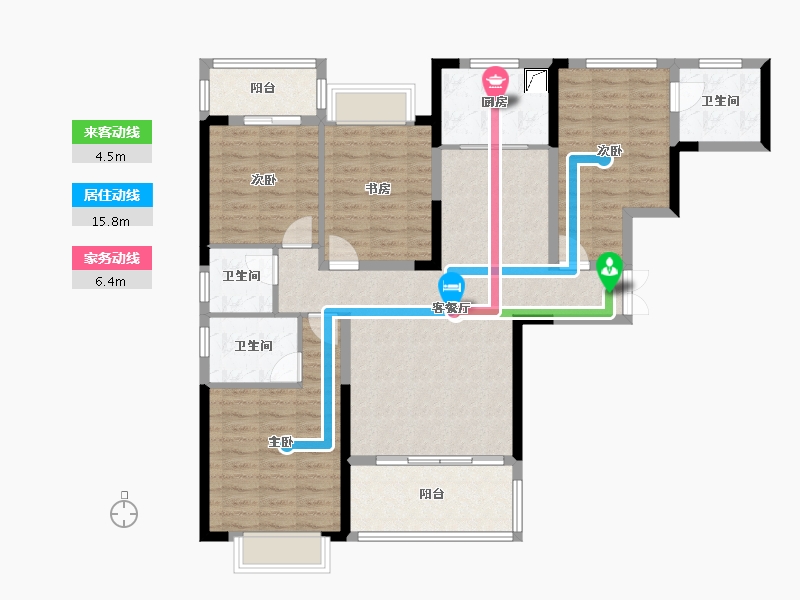 湖南省-衡阳市-外滩壹号-129.00-户型库-动静线