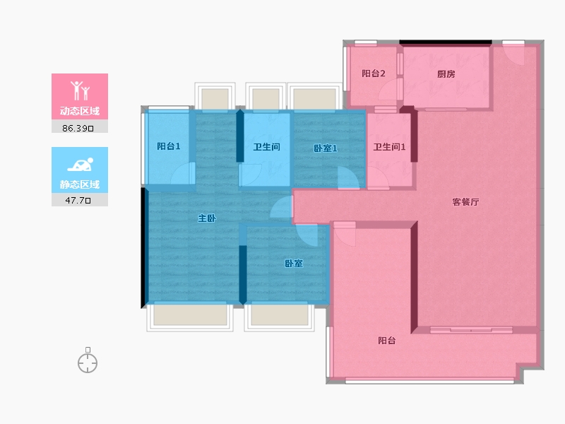 广东省-云浮市-翰林春天-120.00-户型库-动静分区