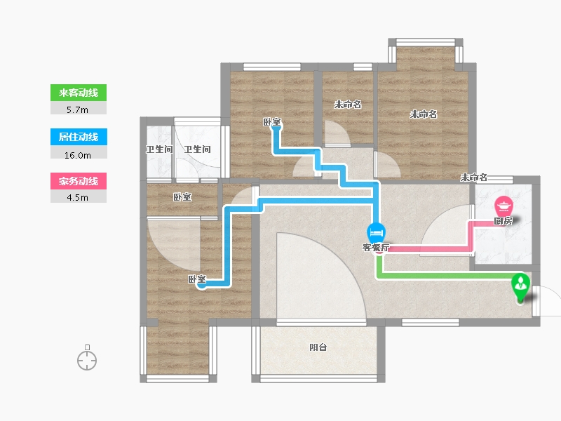 湖南省-长沙市-保利大都汇-83.30-户型库-动静线