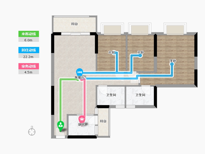 广东省-江门市-汇侨新城-83.00-户型库-动静线