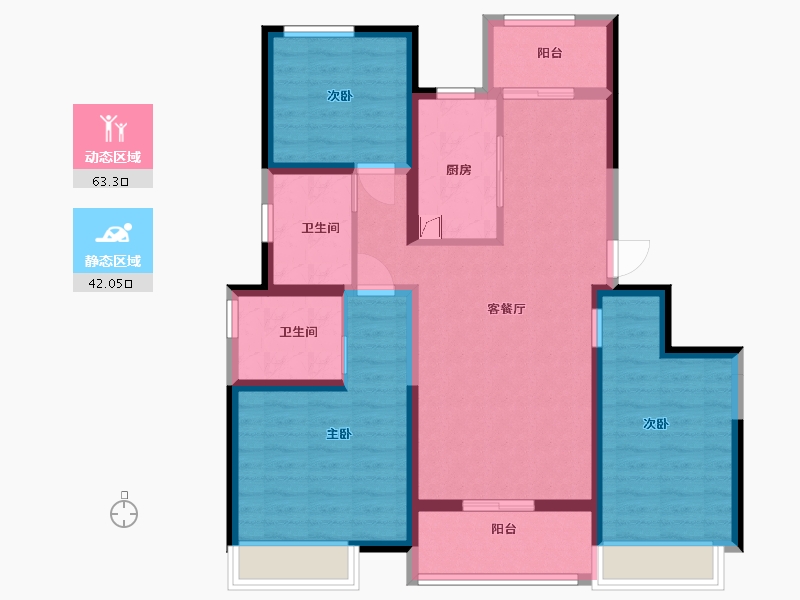 河南省-新乡市-东哲中南府-93.00-户型库-动静分区