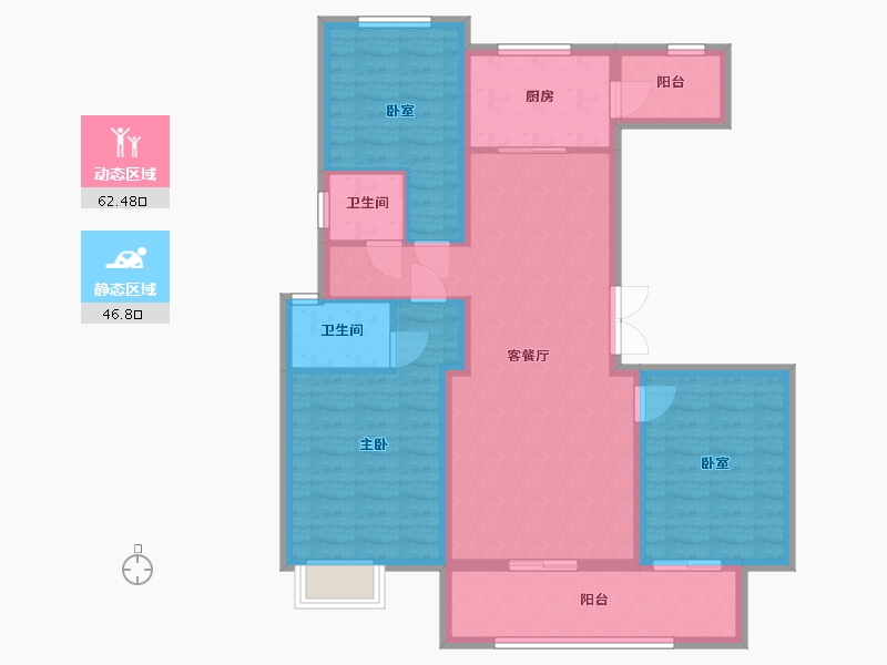 重庆-重庆市-卓越-102.00-户型库-动静分区